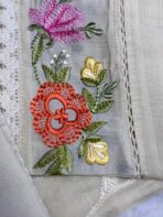 Floral Embroidered Mul Chanderi Kurti Set. - Image 4