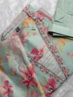 Ice Blue Embroidered Suit Set