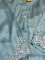 Ice Blue Embroidered Suit Set - Image 3