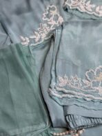 Ice Blue Embroidered Suit Set - Image 4
