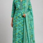 FLORAL PRINT BEAUTIFUL COTTON KURTA SET