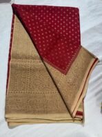 Pure banarasi semi crepe sarees - Image 2