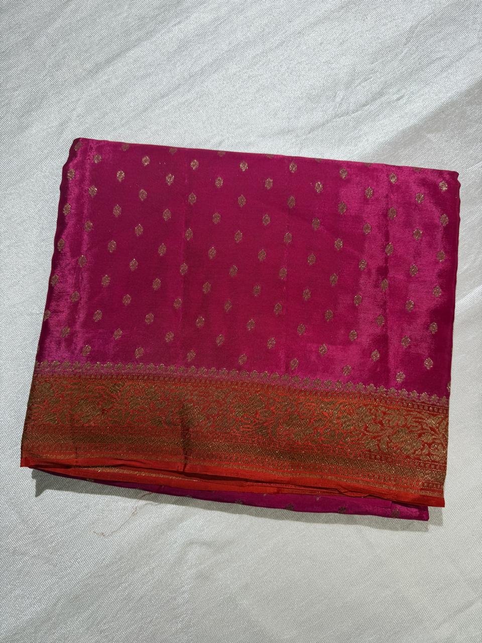 WhatsApp Image 2026-07-31 at 12.26.50 PM (3) Pure banarasi semi crepe sarees - Image 1