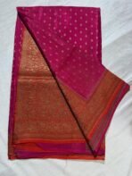 Pure banarasi semi crepe sarees - Image 2