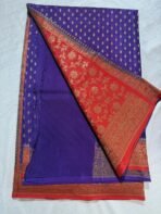 Pure banarasi semi crepe sarees - Image 3