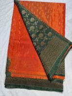 Pure banarasi semi crepe sarees - Image 2