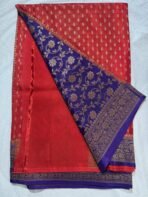 Pure banarasi semi crepe sarees - Image 2
