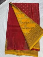 Pure banarasi semi crepe sarees - Image 3