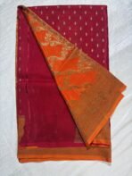 Pure banarasi semi crepe sarees - Image 3