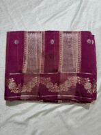 Row mango with tissue pattu saree