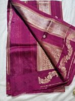 Row mango with tissue pattu saree - Image 2